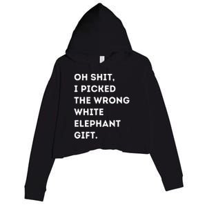 Oh Shit Funny White Elephant Gifts For Adults Under 15 20 Crop Fleece Hoodie