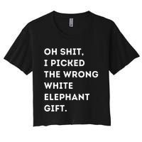 Oh Shit Funny White Elephant Gifts For Adults Under 15 20 Women's Crop Top Tee