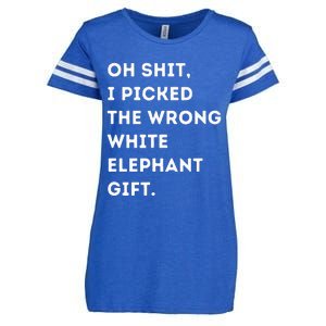 Oh Shit Funny White Elephant Gifts For Adults Under 15 20 Enza Ladies Jersey Football T-Shirt