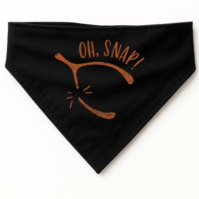Oh Snap! Funny Turkey Day Print Wishbone Happy Thanksgiving USA-Made Doggie Bandana