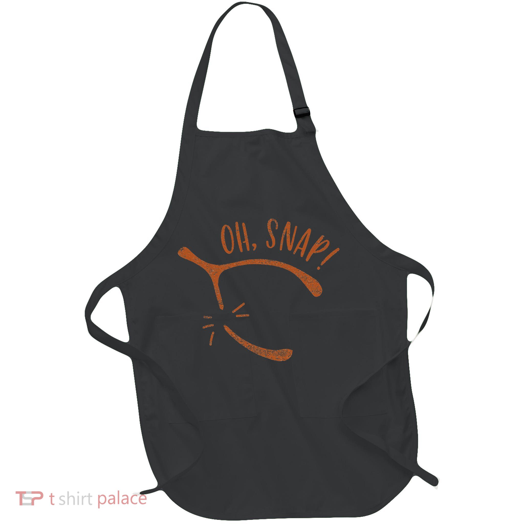 Oh Snap! Funny Turkey Day Print Wishbone Happy Thanksgiving Apron