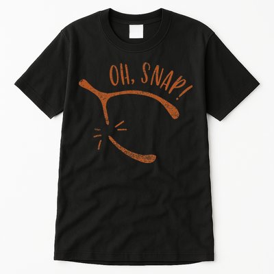 Oh Snap! Funny Turkey Day Print Wishbone Happy Thanksgiving Tall T-Shirt