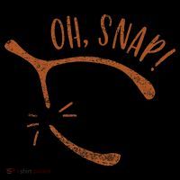 Oh Snap! Funny Turkey Day Print Wishbone Happy Thanksgiving Tall T-Shirt