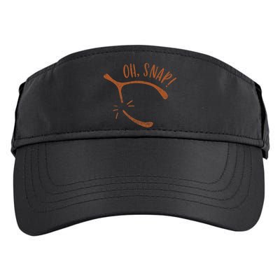 Oh Snap! Funny Turkey Day Print Wishbone Happy Thanksgiving Adult Drive Performance Visor
