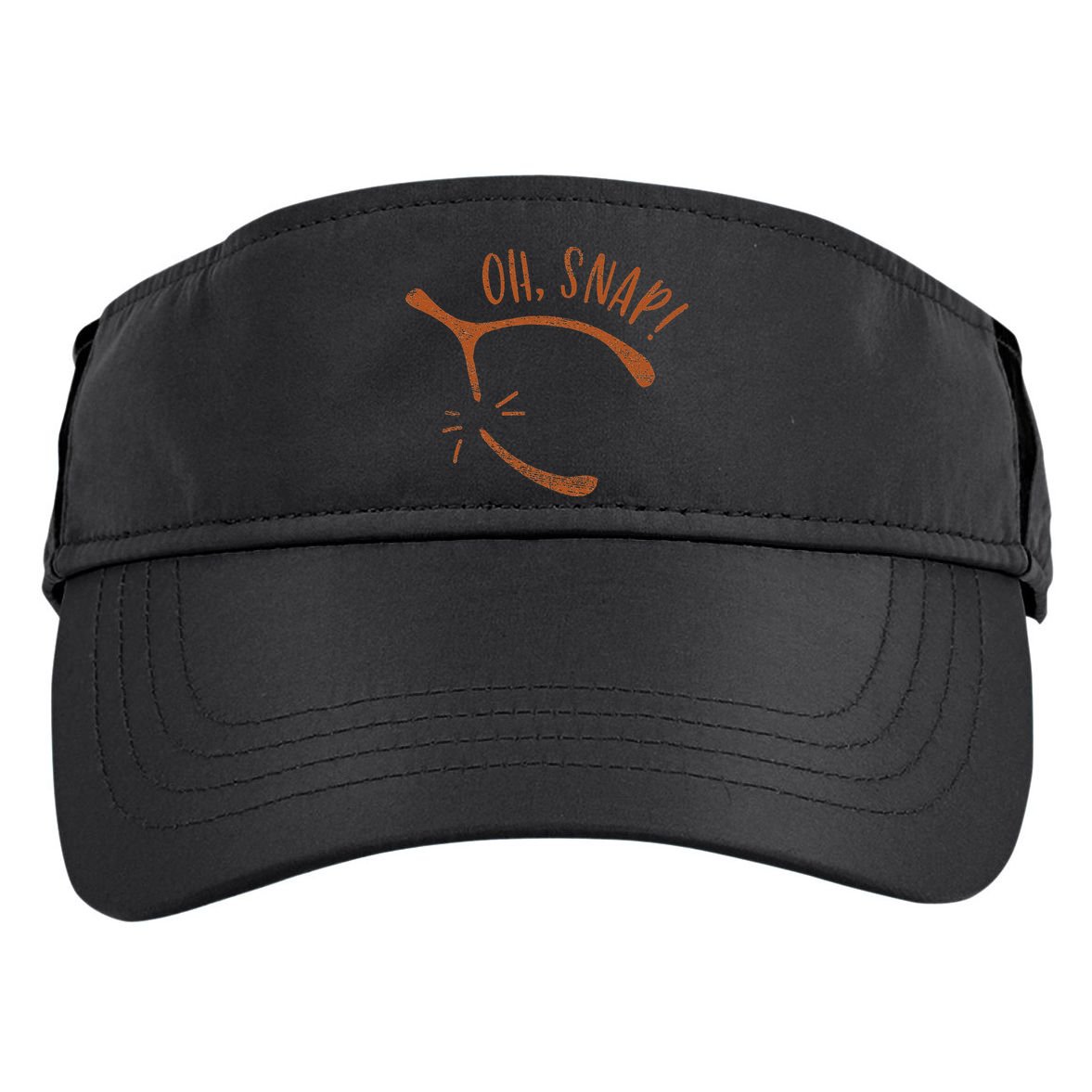 Oh Snap! Funny Turkey Day Print Wishbone Happy Thanksgiving Adult Drive Performance Visor