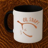 Oh Snap! Funny Turkey Day Print Wishbone Happy Thanksgiving Mug