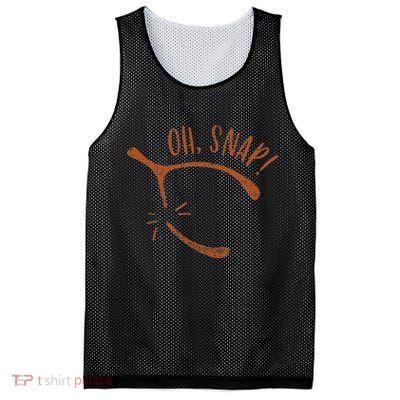 Oh Snap! Funny Turkey Day Print Wishbone Happy Thanksgiving Mesh Reversible Basketball Jersey Tank