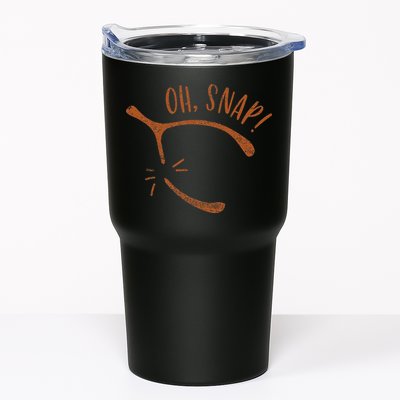 Oh Snap! Funny Turkey Day Print Wishbone Happy Thanksgiving Tumbler