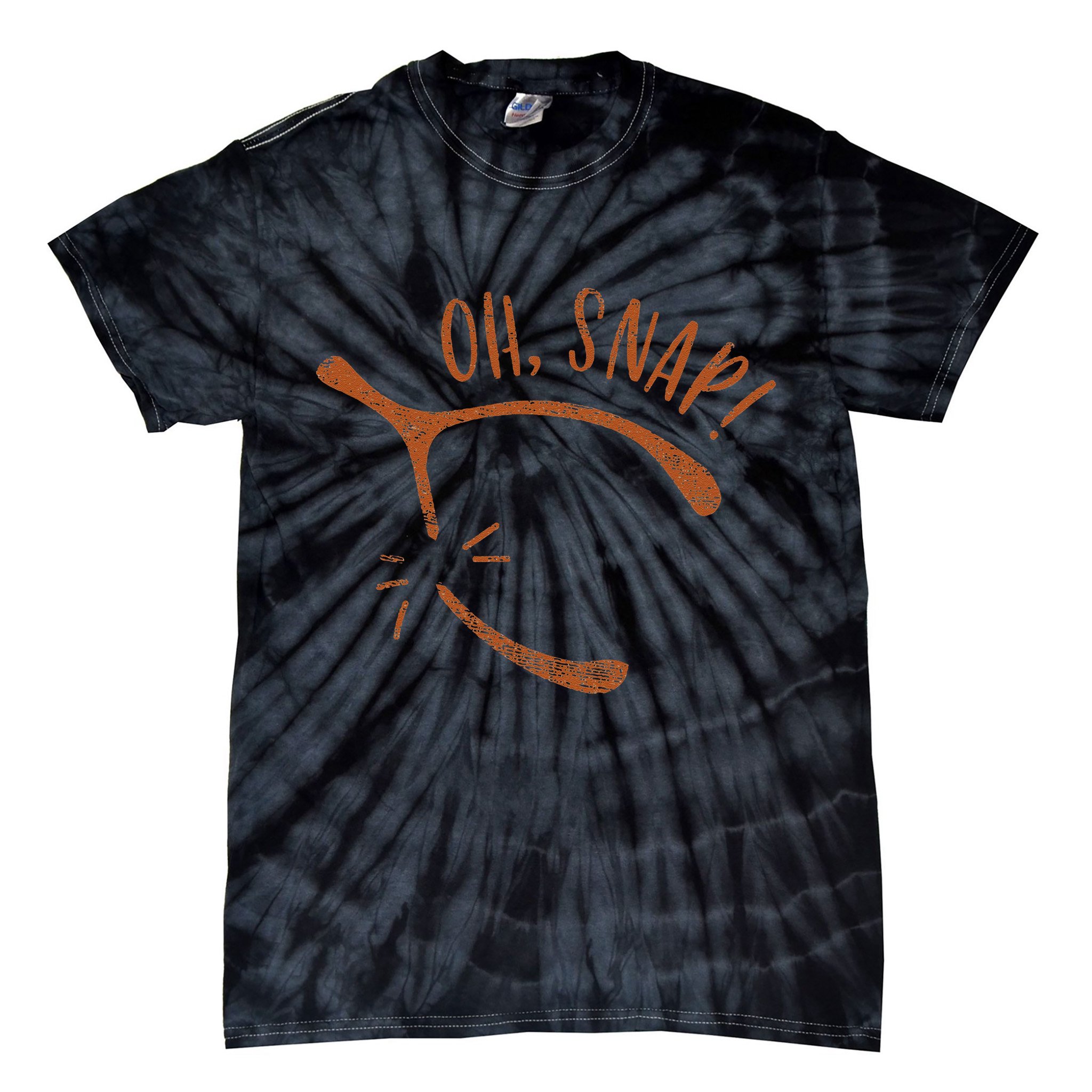 Oh Snap! Funny Turkey Day Print Wishbone Happy Thanksgiving Tie-Dye T-Shirt