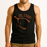 Oh Snap! Funny Turkey Day Print Wishbone Happy Thanksgiving Tank Top