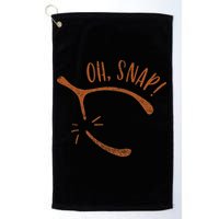 Oh Snap! Funny Turkey Day Print Wishbone Happy Thanksgiving Golf Towel