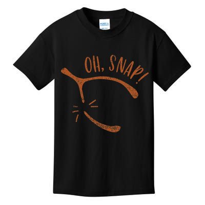 Oh Snap! Funny Turkey Day Print Wishbone Happy Thanksgiving Kids T-Shirt