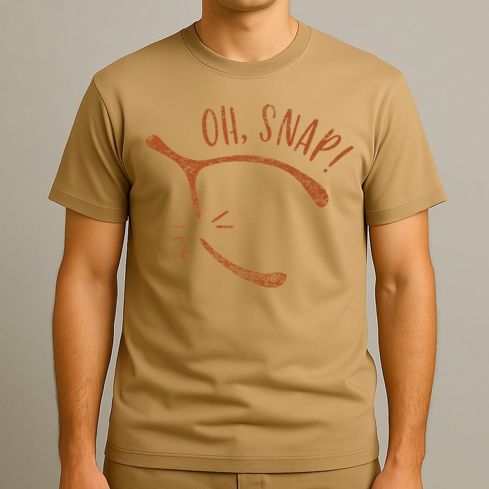 Oh Snap! Funny Turkey Day Print Wishbone Happy Thanksgiving T-Shirt