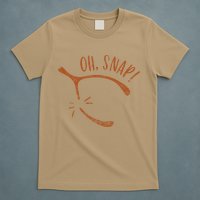 Oh Snap! Funny Turkey Day Print Wishbone Happy Thanksgiving T-Shirt