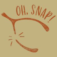 Oh Snap! Funny Turkey Day Print Wishbone Happy Thanksgiving T-Shirt