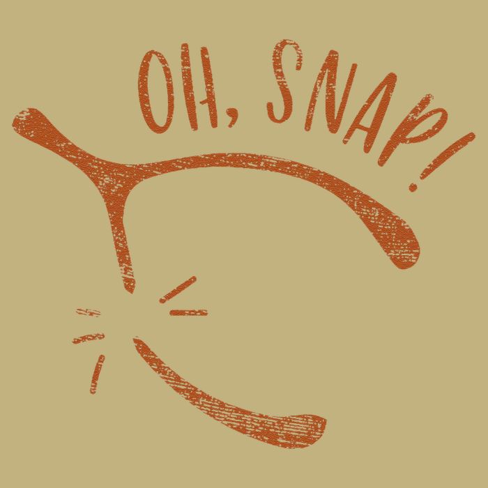 Oh Snap! Funny Turkey Day Print Wishbone Happy Thanksgiving T-Shirt