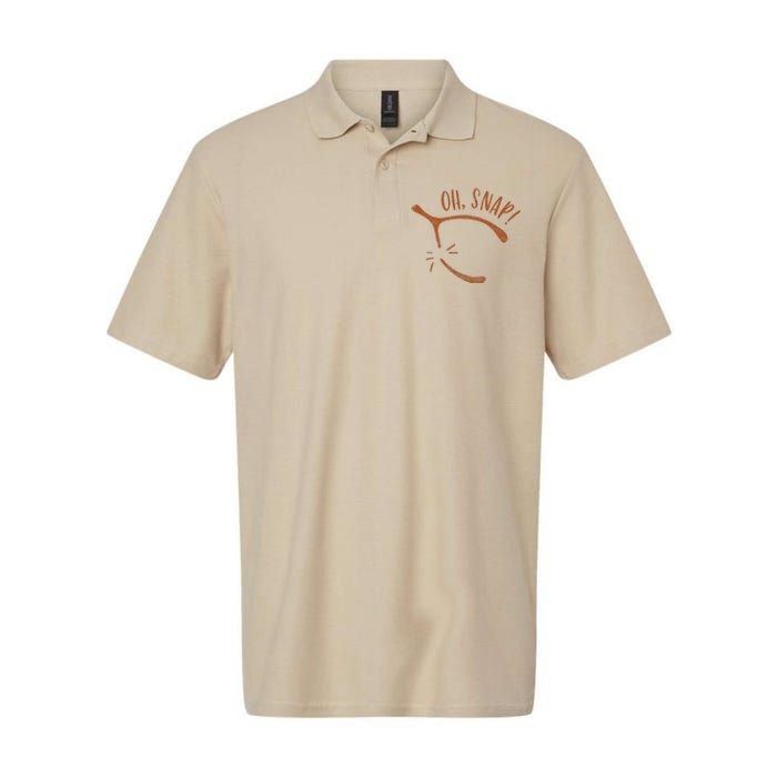 Oh Snap! Funny Turkey Day Print Wishbone Happy Thanksgiving Softstyle Adult Sport Polo