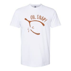 Oh Snap! Funny Turkey Day Print Wishbone Happy Thanksgiving Softstyle CVC T-Shirt