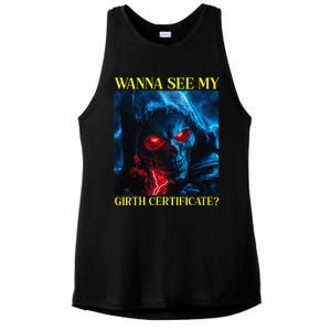 Oddly Specific Funny Girth Certificate Ladies PosiCharge Tri-Blend Wicking Tank