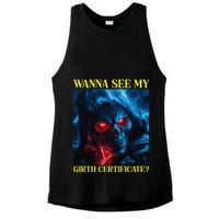 Oddly Specific Funny Girth Certificate Ladies PosiCharge Tri-Blend Wicking Tank