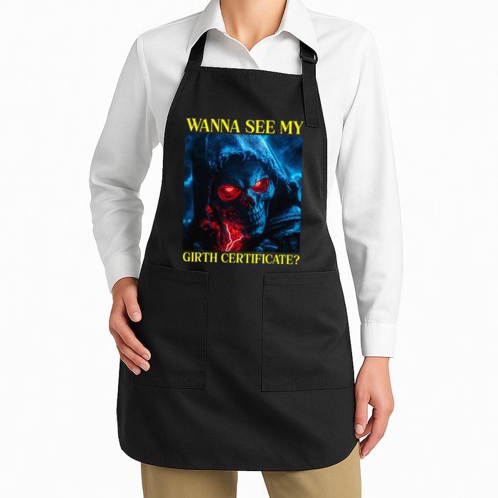 Oddly Specific Funny Girth Certificate Apron