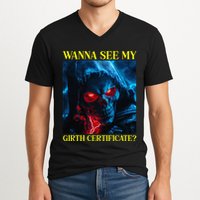 Oddly Specific Funny Girth Certificate V-Neck T-Shirt