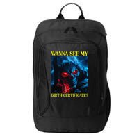 Oddly Specific Funny Girth Certificate City Backpack
