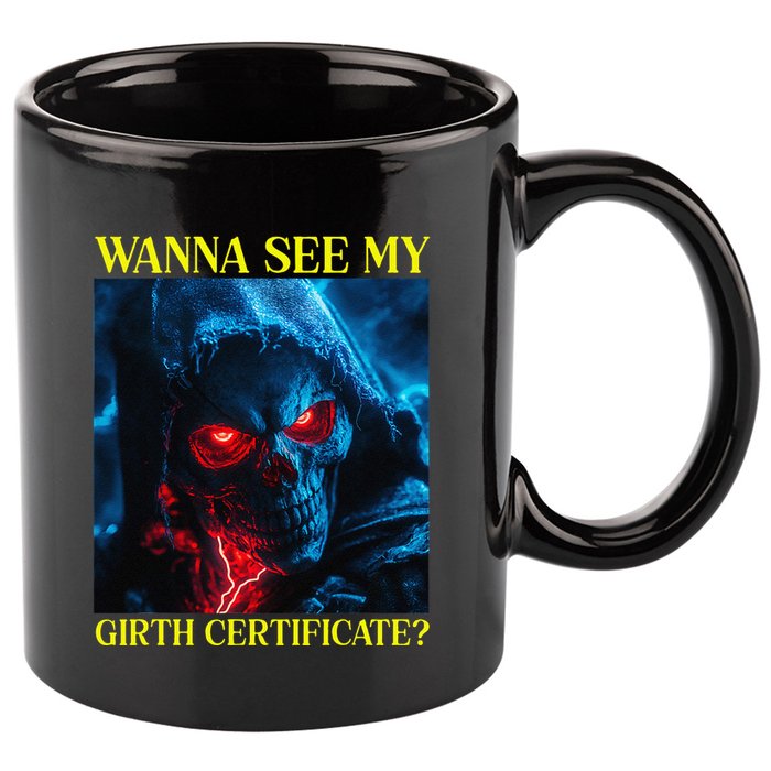Oddly Specific Funny Girth Certificate 11oz C Handle Ceramic Mug