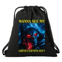 Oddly Specific Funny Girth Certificate Drawstring Bag