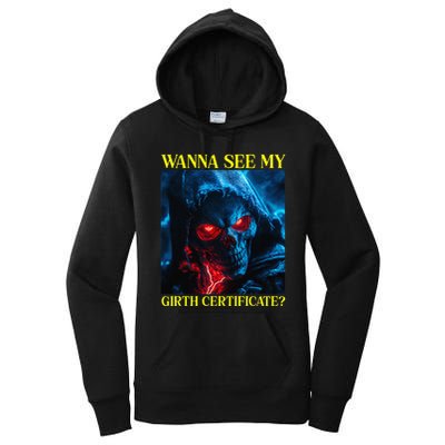 Oddly Specific Funny Girth Certificate Women's Pullover Hoodie