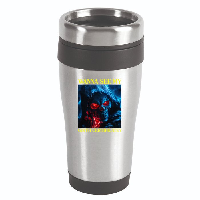 Oddly Specific Funny Girth Certificate 16oz Travel Tumbler