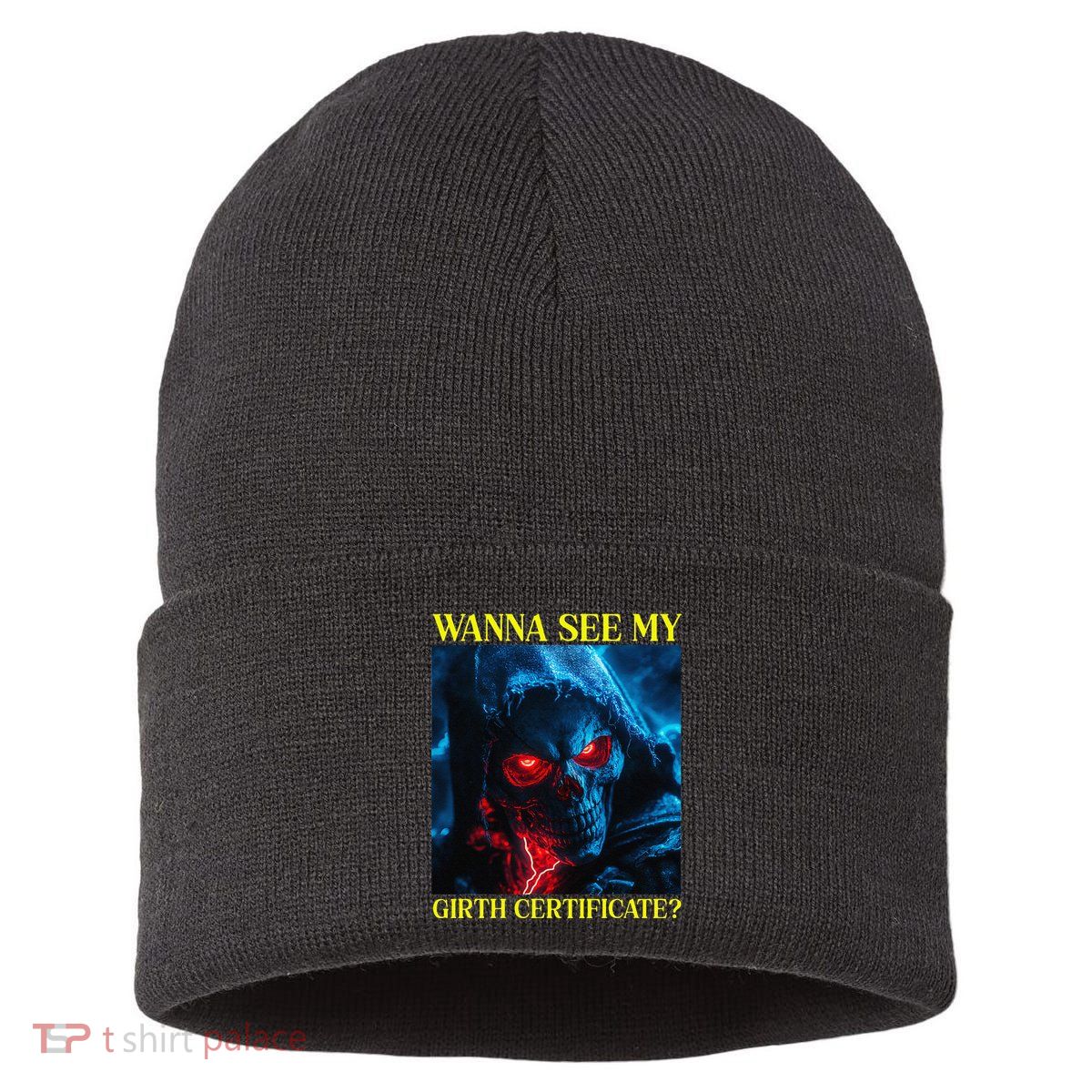 Oddly Specific Funny Girth Certificate Sustainable Knit Beanie