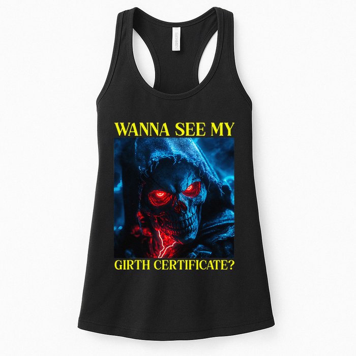 Oddly Specific Funny Girth Certificate Womens Tank Top