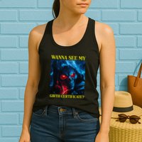Oddly Specific Funny Girth Certificate Womens Tank Top
