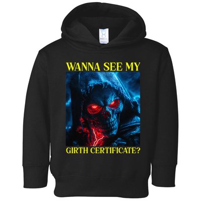 Oddly Specific Funny Girth Certificate Toddler Hoodie
