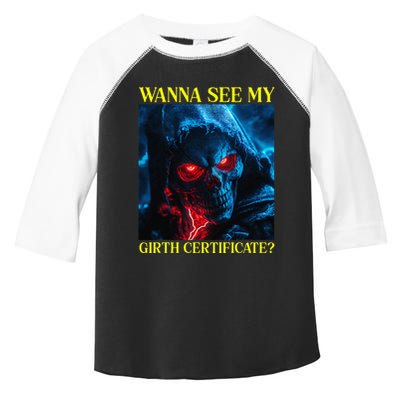Oddly Specific Funny Girth Certificate Toddler Fine Jersey T-Shirt