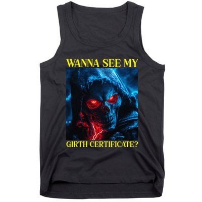 Oddly Specific Funny Girth Certificate Tank Top