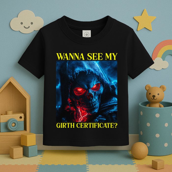 Oddly Specific Funny Girth Certificate Toddler T-Shirt