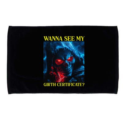 Oddly Specific Funny Girth Certificate Microfiber Hand Towel