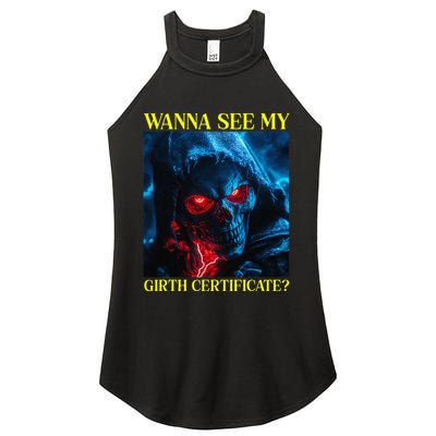 Oddly Specific Funny Girth Certificate Women's Perfect Tri Rocker Tank