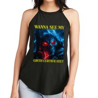 Oddly Specific Funny Girth Certificate Women's Perfect Tri Rocker Tank