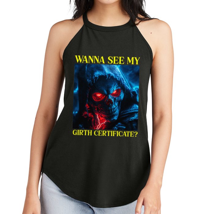 Oddly Specific Funny Girth Certificate Women's Perfect Tri Rocker Tank