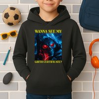 Oddly Specific Funny Girth Certificate Kids Hoodie