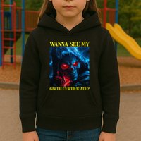 Oddly Specific Funny Girth Certificate Kids Hoodie