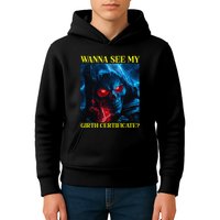 Oddly Specific Funny Girth Certificate Kids Hoodie