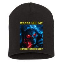 Oddly Specific Funny Girth Certificate Short Acrylic Beanie