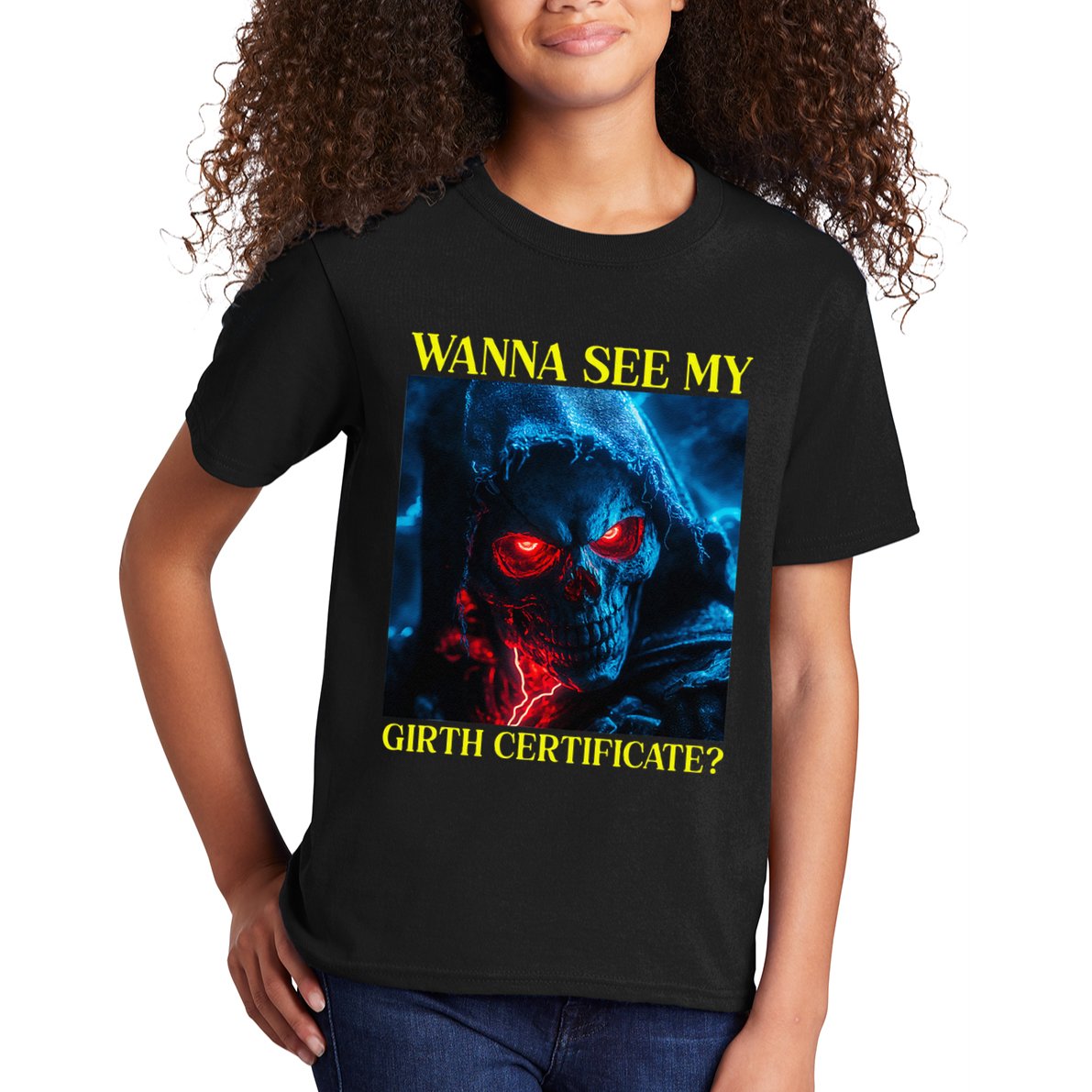 Oddly Specific Funny Girth Certificate Kids T-Shirt
