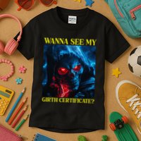 Oddly Specific Funny Girth Certificate Kids T-Shirt