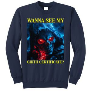 Oddly Specific Funny Girth Certificate Sweatshirt