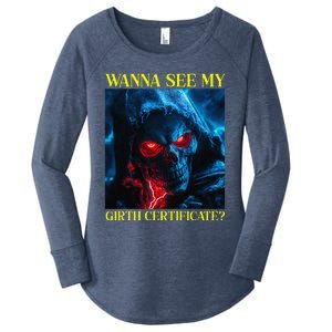 Oddly Specific Funny Girth Certificate Women's Perfect Tri Tunic Long Sleeve Shirt